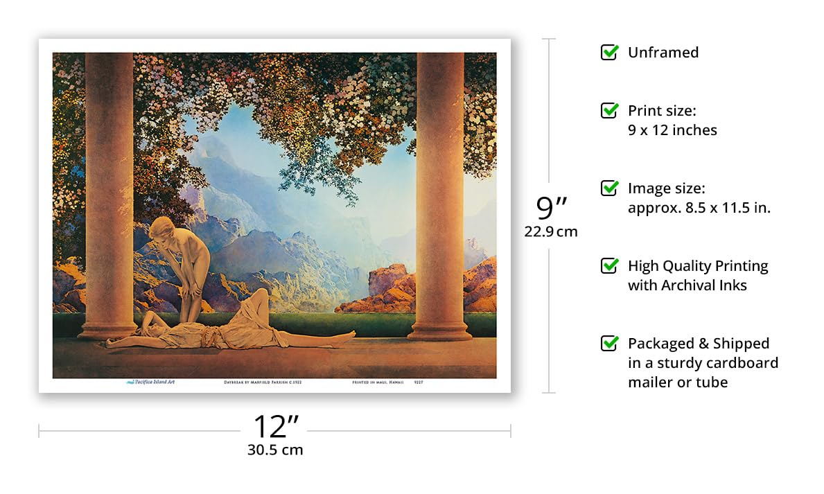 洋書 Maxfield Parrish: The Early Years Original Maxfield Parrish Print Titled 