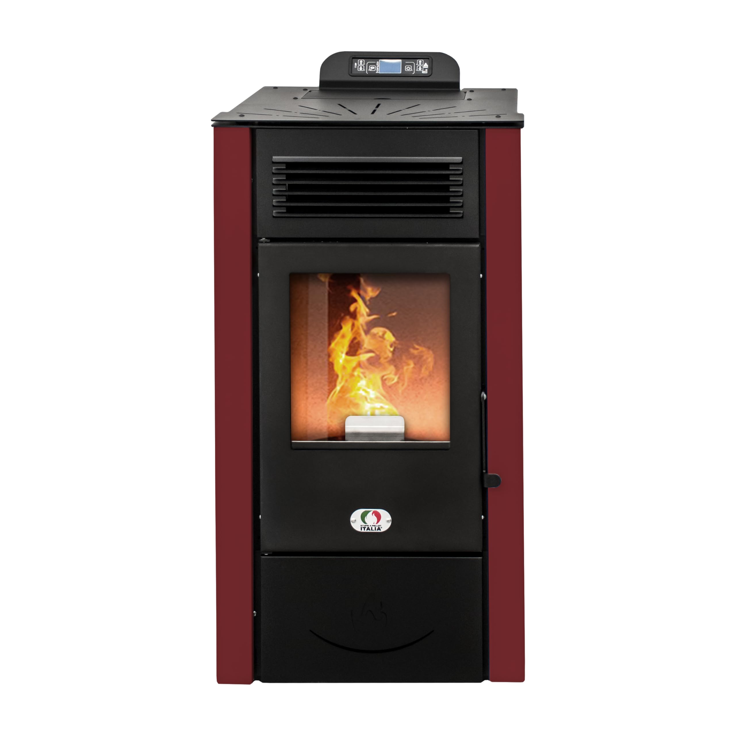 STUFE A PELLET ITALIA San Diego 12 KW 5 Estrellas Canalizado – Estufa de aire ventilado – Eficacia 91% Calentadores 120 m² Autonomía 15H certificada 5 estrellas 5 potencias programables garantizadas