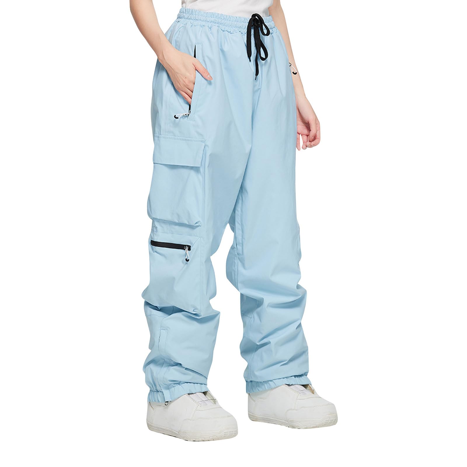 Skihose Damen Herren, Thermo Snowboardhose Winterhose Winddicht Softshell Schneehose Unisex Hiking Schneehose Wasserdicht Atmungsaktiv Outdoorhose Baggy Ski Pants Slim Fit Skihose, S 3XL