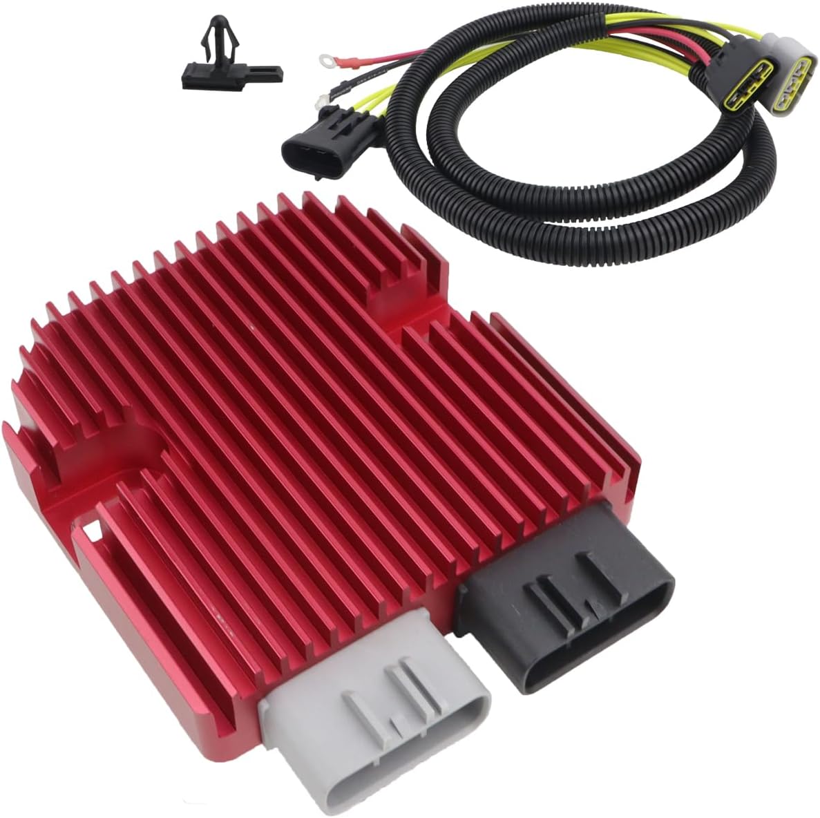 CNC Voltage Regulator Replacement for Polaris Sportsman 550 850 1000 XP 4012678 4013904 4014029 4015229 4013247, MOSFET Regulator Rectifier Anodised Red Finish Super Heavy-Duty Performance