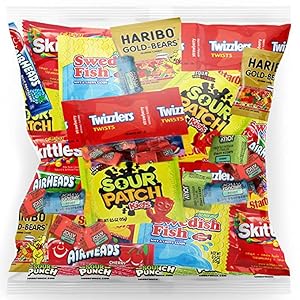 Bulk Assorted Fruit Candy – Starburst, Skittles, Swedish Fish, Air Heads, Jolly Rancher, Sour Punch, Sour Patch Kids…