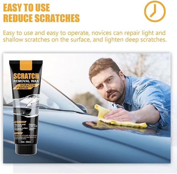 Car Scratch Remover and T-Cut Paint Repair Kit, Professional Auto Scratch Remover for Deep Scratches and Swirl Marks, Universal Car Wax Scratches Remover - 5