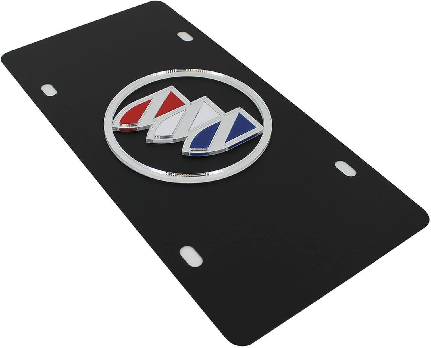 Eurosport Daytona- Compatible with -, Black Stainless Steel License Plate for Buick All Buick Models