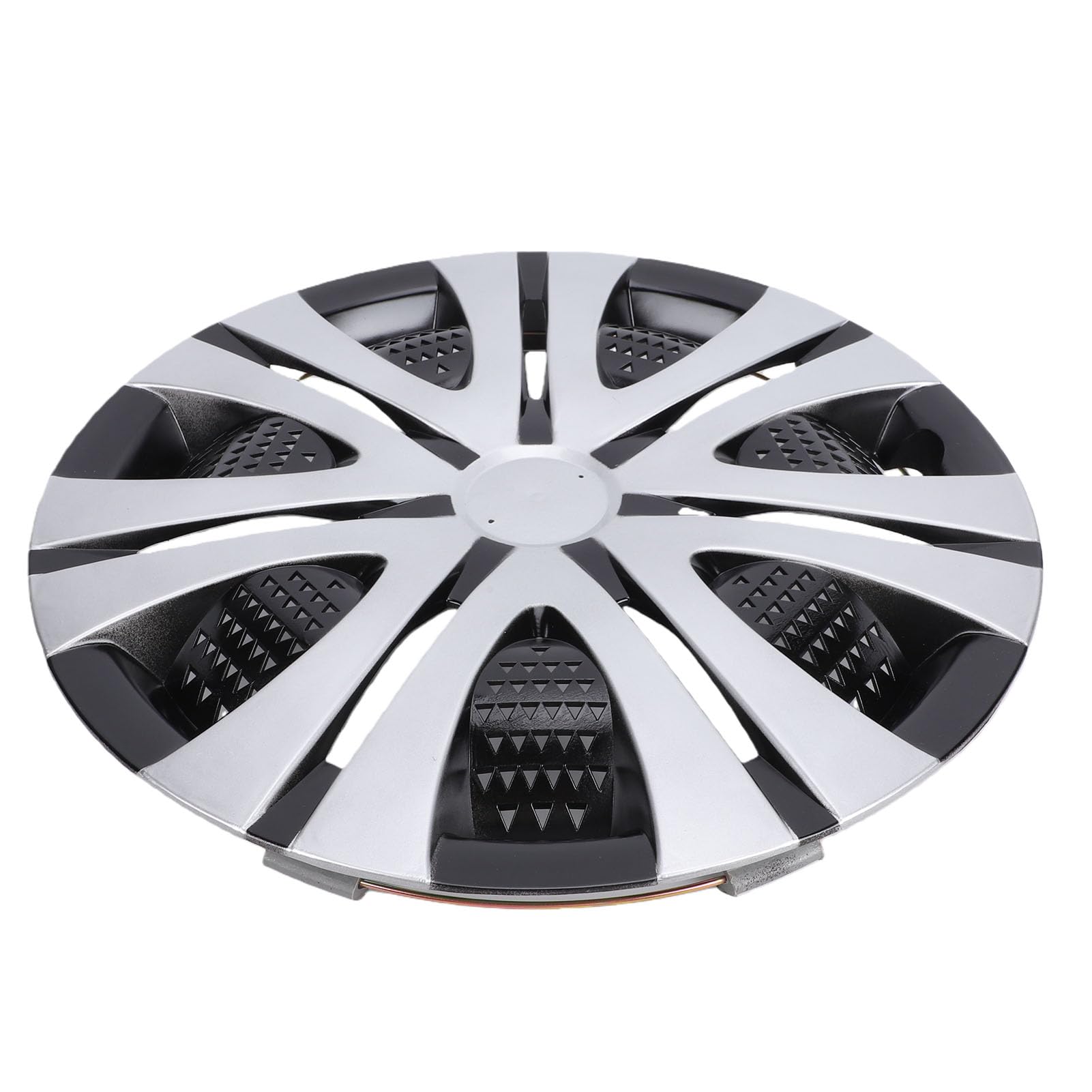 Fockety 15 Zoll Radkappen Satz von 4, Clip-On ABS Radblenden für Auto | Universelle Passform für Autos, LKWs, SUVs, rostfreier Felgenschutz, elegantes zweifarbiges Design in Silber und Schwarz