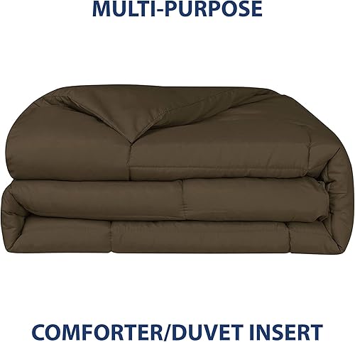 Miniatura 3 de Cathay Home ADC - Edredón de plumón alternativo, tamaño King, color chocolate