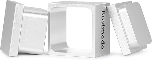 1.5X1.5 Molde de preprensa sólido 6061 Molde de preprensa de aluminio para prensado de flores (blanco plateado 1.5 x 1.5)