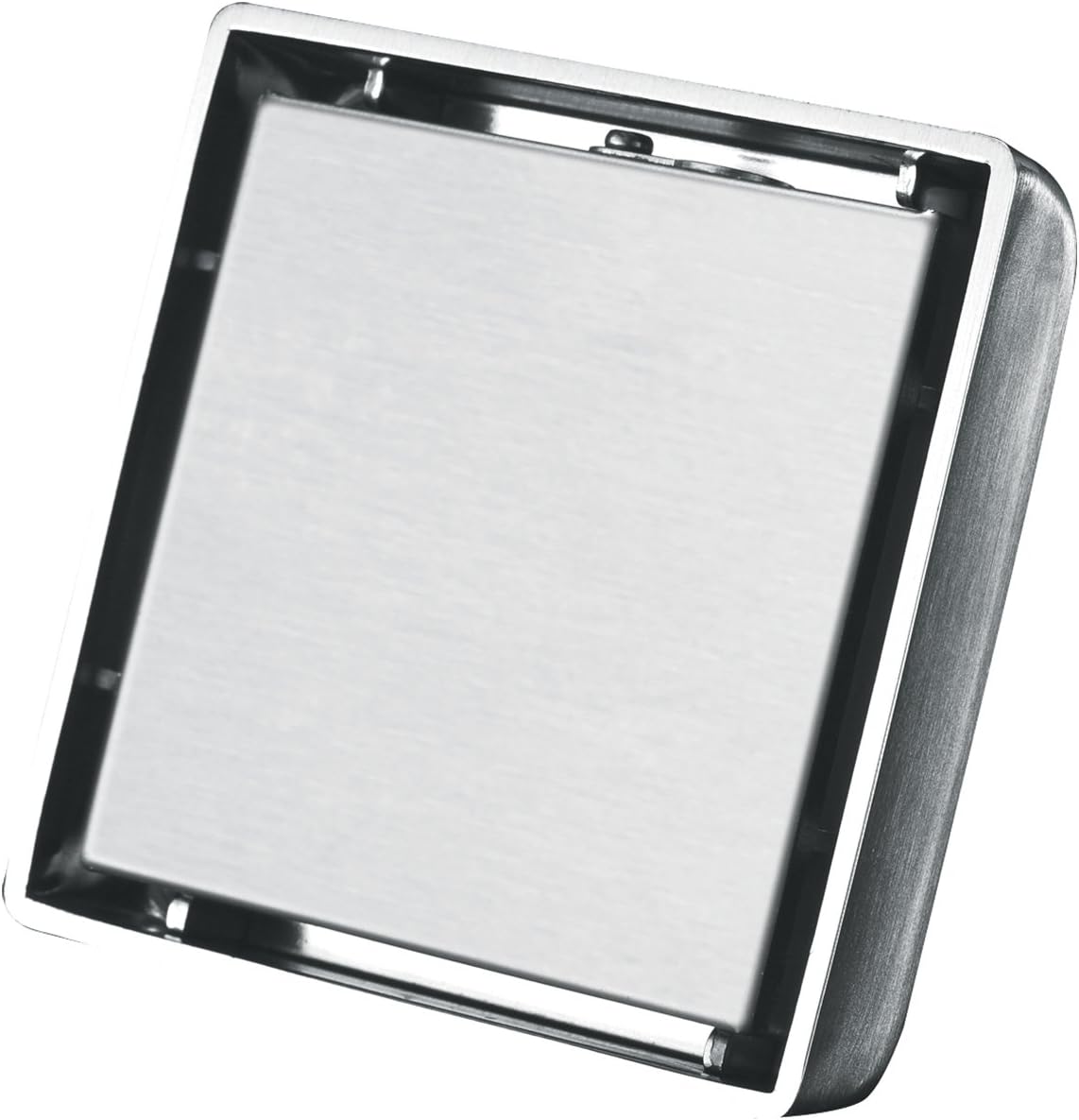 Bathroom Shower Floor Drain 4 inch 304 Stainless Steel Square Shower Drain Strainer with Removable Cover,Polished Finish
