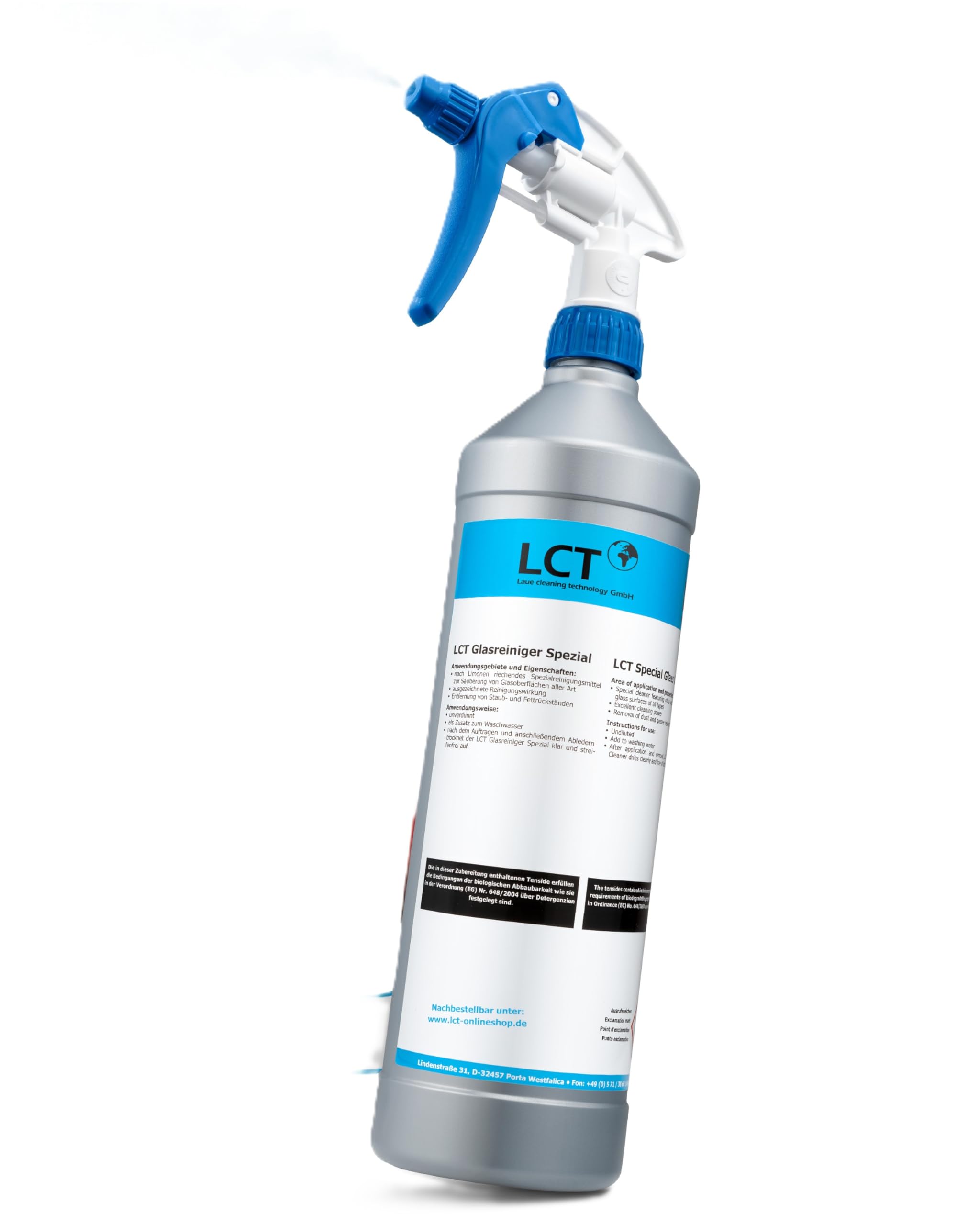 LCT Glasreiniger Scheibenreinigungsmittel Konzentrat 3x 1000ml - schnell & streifenfrei - perfekt geeignet. Fenster, Fensterrahmen, Spiegel, Duschkabine, Wintergarten, Autoscheiben (3)