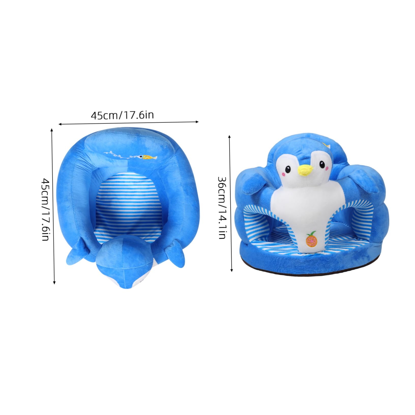 SHOWERORO Portable Learning Chair Supportive Floor Seat for Sitting and Playing Newborn Feeding Chair Adorable Thickened Safety Cushion for Boys