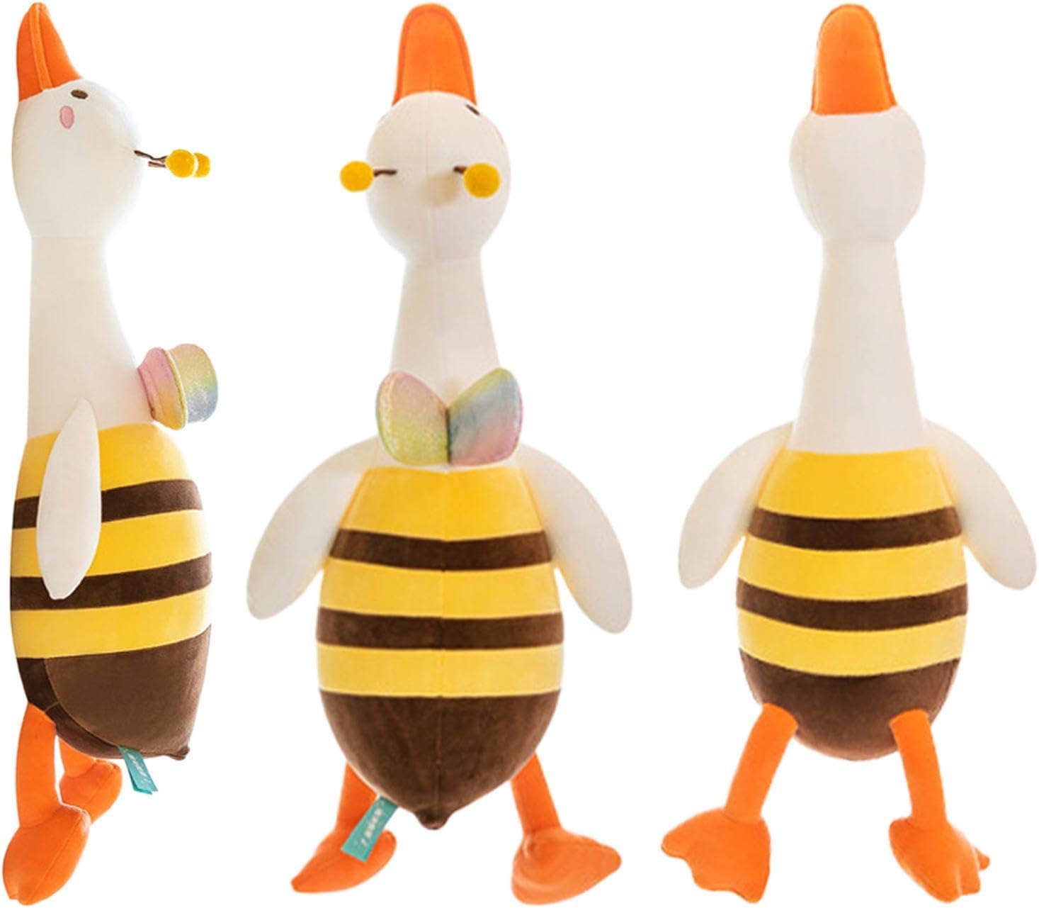 ビーアヒルのおもちゃ | 明るい色の繊細なアヒルの蜂の枕 | 刺激のない動物の。リビングルーム、寝室、部屋、寮、オフィス、教室に最適