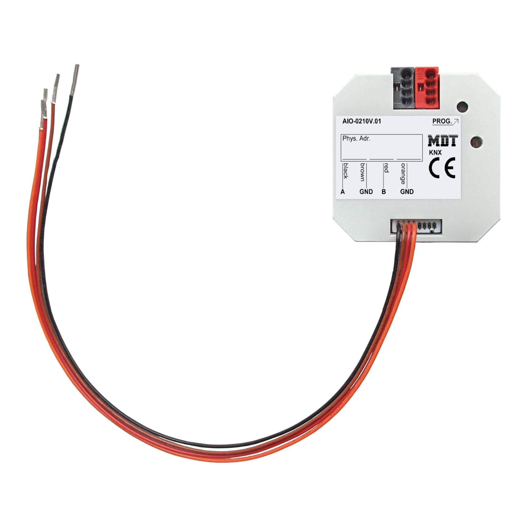 Attuatore di commutazione KNX, 2 volte, 0-10V, ingresso/uscita commutabile