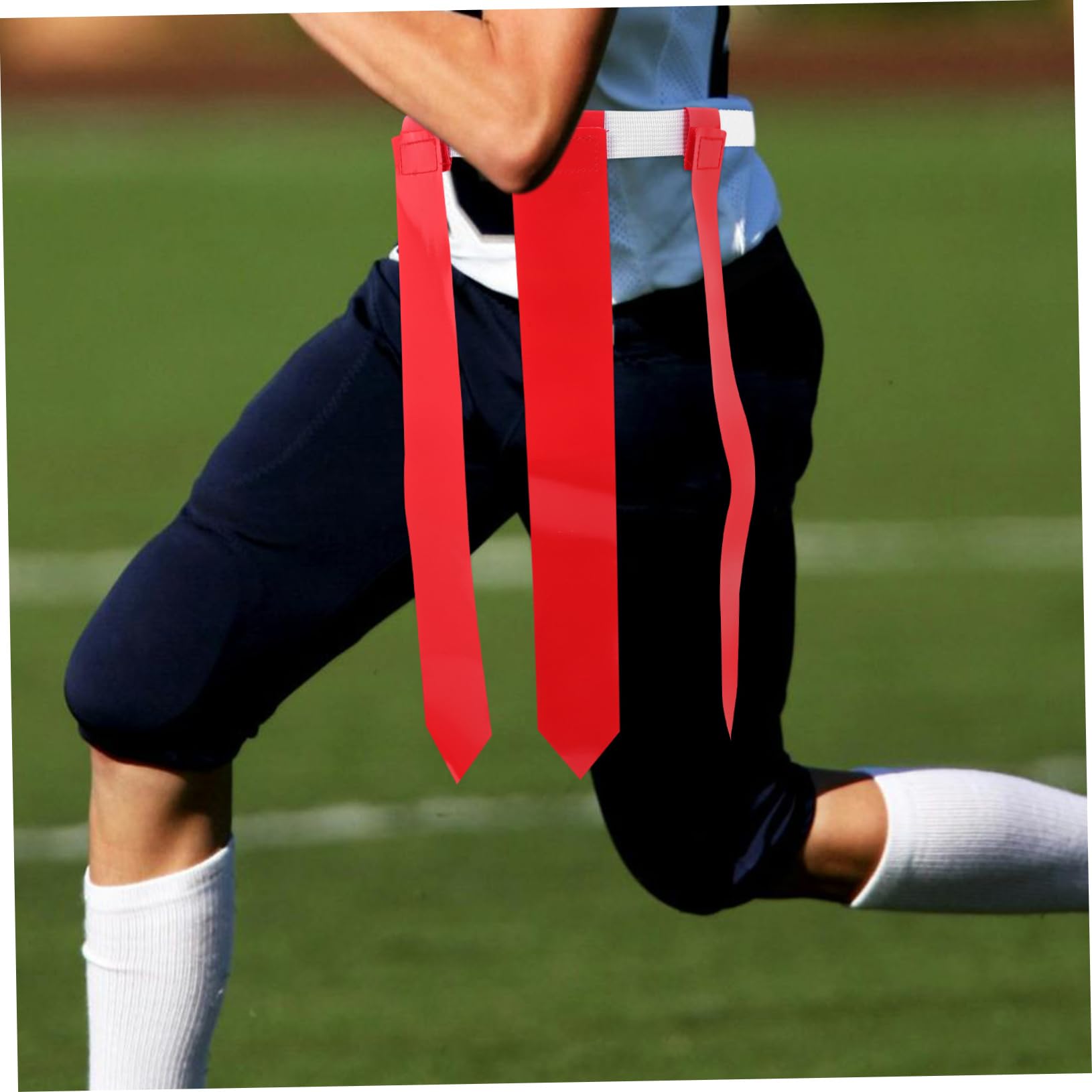 KOMBIUDA Flag Football Belt 2 Pack Football Flags Belt for Boys and Girls Adults Training Accessory Outdoor Game Tool
