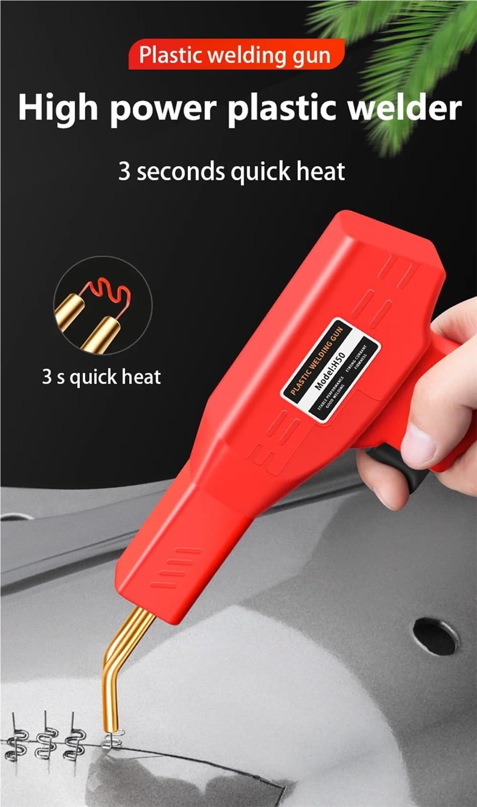 Saldatrice A Pistola, Saldatrice, Saldatore Per Punti Metallici In Plastica, Macchina Per La Riparazione Di PVC, Strumenti Per La Riparazione Di Paraurti Per Auto Kit Riparazione Paraurti Auto
