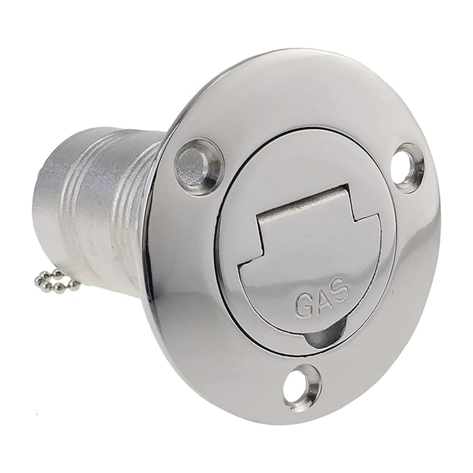 TopHomer Boat Deck Filler, 38mm Gas Stainless Steel Filling Port Keyless Marine Tank Filler Cap for Yachts Boats Caravans Campers