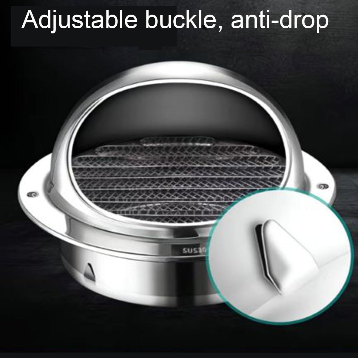Ronde Ventilation Grille, Grille D'aération en Acier Inoxydable, Grilles de Ventilation Sphériques pour Ventilations et Conduits d'Échappement(250mm)