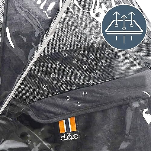 MY DUQUE – UNIVERSAL RAIN COVER XL, Hundebuggy Regenschutz, Allwetterschutz, Klettverschlüsse. Einfaches Überwurfdesign. Ideal für die meisten großen Hundebuggys, perfekt für My Duque's COOPER