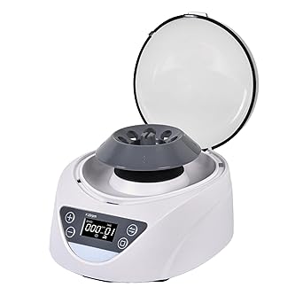 Lab Mini Centrifuge Machine LCD Display 100-120000RPM Speed Control 1-99min Timer Max 7245g RCF Lab Benchtop Centrifuge with 2 Rotors for 8 x 0.2/0.5/1.5/2.0ml & 280.2mL Strips,100-240V