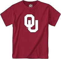 Vista 2 de Little King NCAA - Camiseta con logotipo grande para niños pequeños, 100% algodón, 100% algodón, tallas 2T, 3T, 4T, 5T