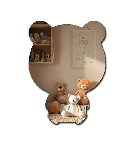 Lovely Bear Acrylic Mirror Non-Glass Shatterproof Mirror Lovely Animal Unbreakable