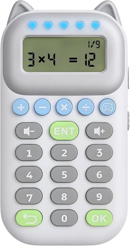 Umimile Math Games for Kids Ages 4-12, Portable Learning Toy | Rechargeable, 8 Learning Modes, 50,000+ Math Questions, Travel Ready