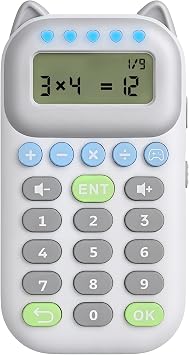 Umimile Math Games for Kids Ages 4-12 Portable Math Toy with 4 Fun Modes, Rechargeable, Travel-Friendly 50,000+ Addition, Subtraction, Multiplication, Division Questions