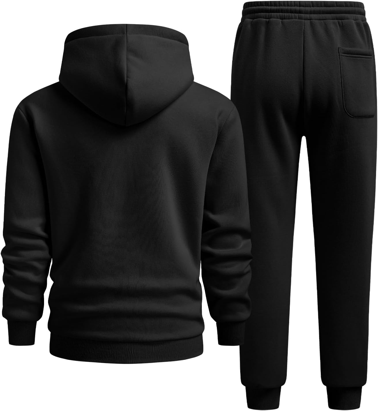 JMIERR Mens Hoodie Jogger Pants Set Fleece Lined Zip Up Two Piece Tracksuit