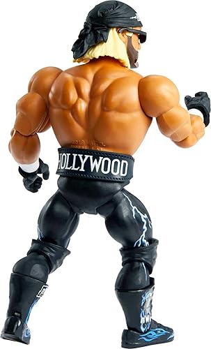 Miniatura 6 de Mattel WWE Superstars Figura de acción y accesorios, serie 1 "Hollywood" Hulk Hogan Retro coleccionable con manos intercambiables