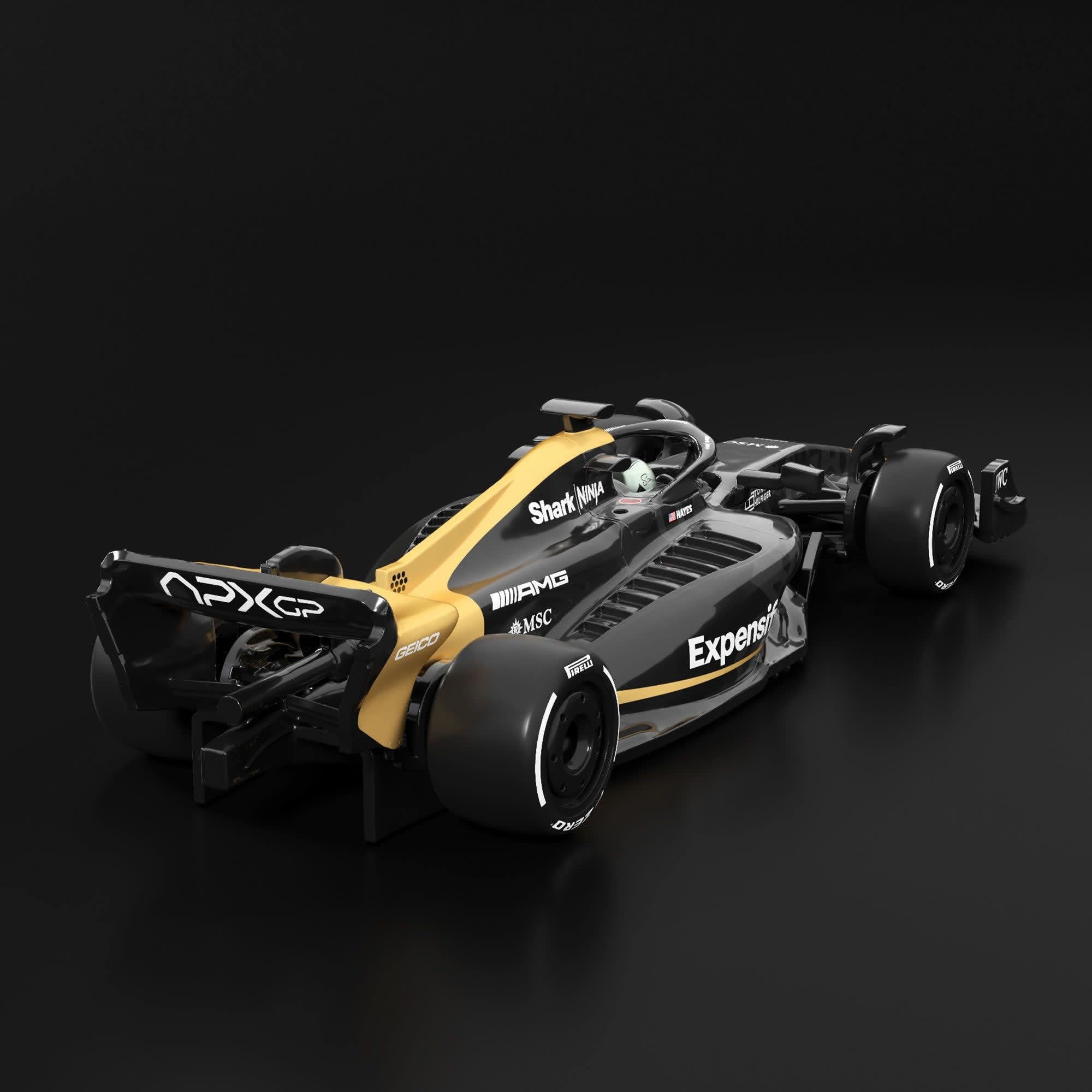 Hot Wheels F1 The Movie APXGP Diecast Car, Black with Gold Livery