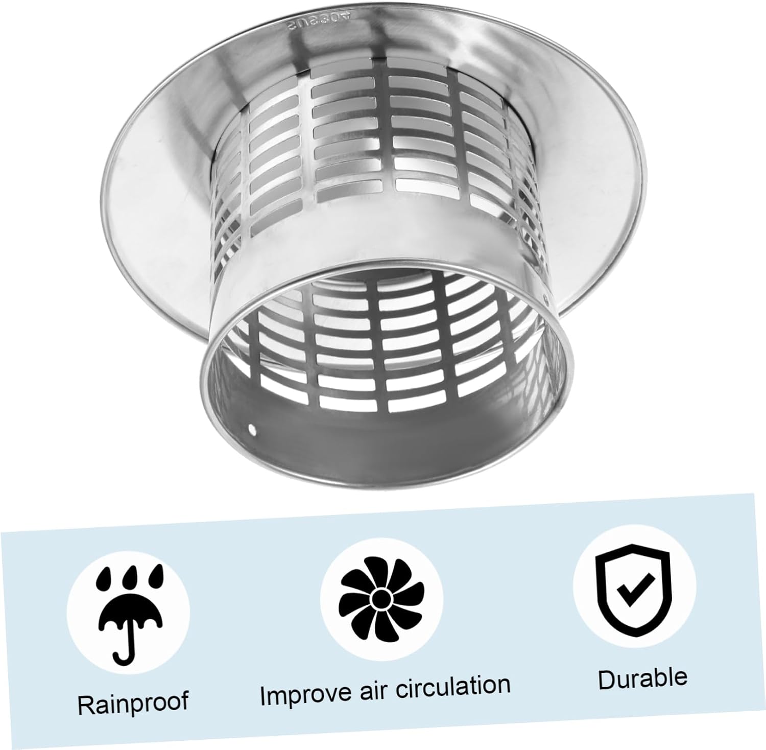 Chimney Rain Cap Rainproof Cover Ventilation Outdoor Chimney Protector for Exhaust Systems Fits Pipes Easy Installation