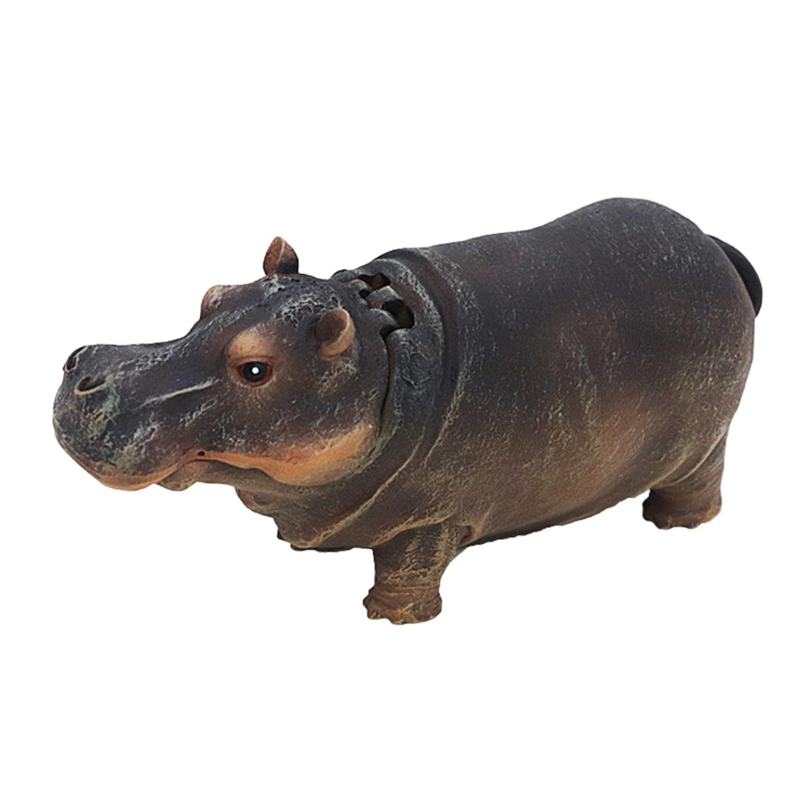 Décoration aquarium hippopotame sans danger pour poissons
