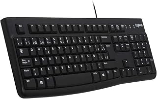 Logitech K120 Teclado con Cable Business para Windows, Tamaño Normal, Resistante a Líquido, Barra Espaciadora Curvada, P...