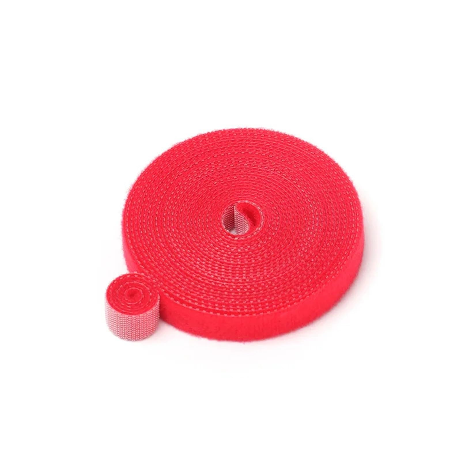5 m Rolle selbstklebende Klett-Kabelbinder, wiederverwendbares doppelseitiges Befestigungsband for Kabelmanagement-Bänder(Red)