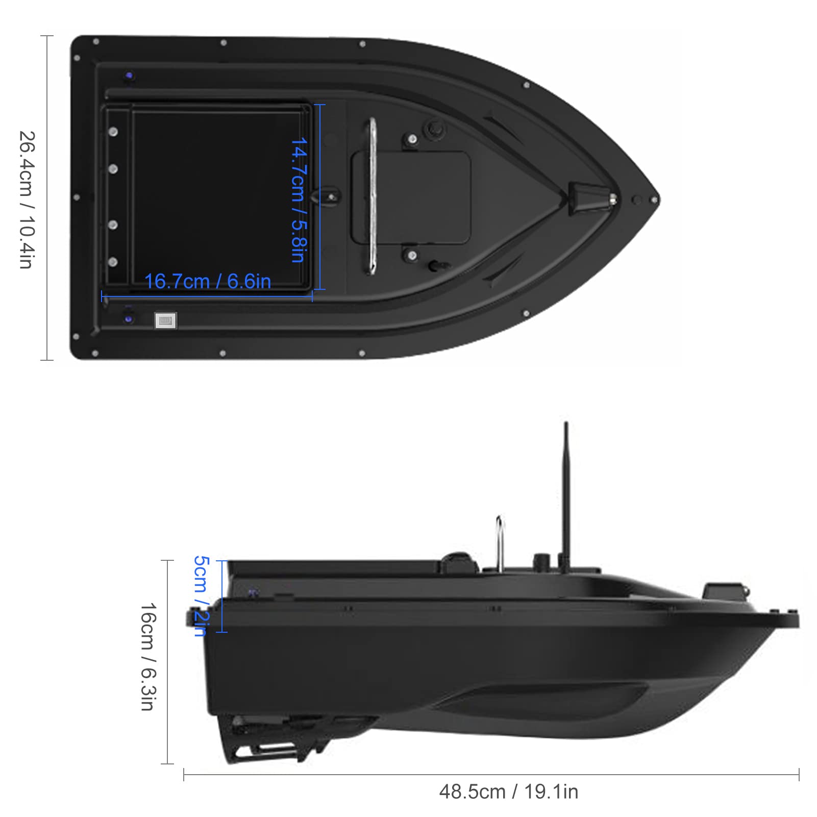 Esca Automatica per Barca da Pesca GPS con Portata Remota per gli Appassionati di Pesca