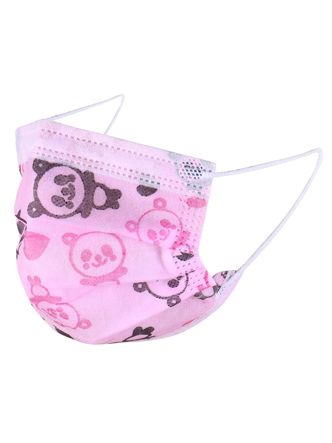 Kids Face Masks, Panda Print Design, Light Pink, 3-Ply, Pack of 100, Ages 4-12 Years-image-27
