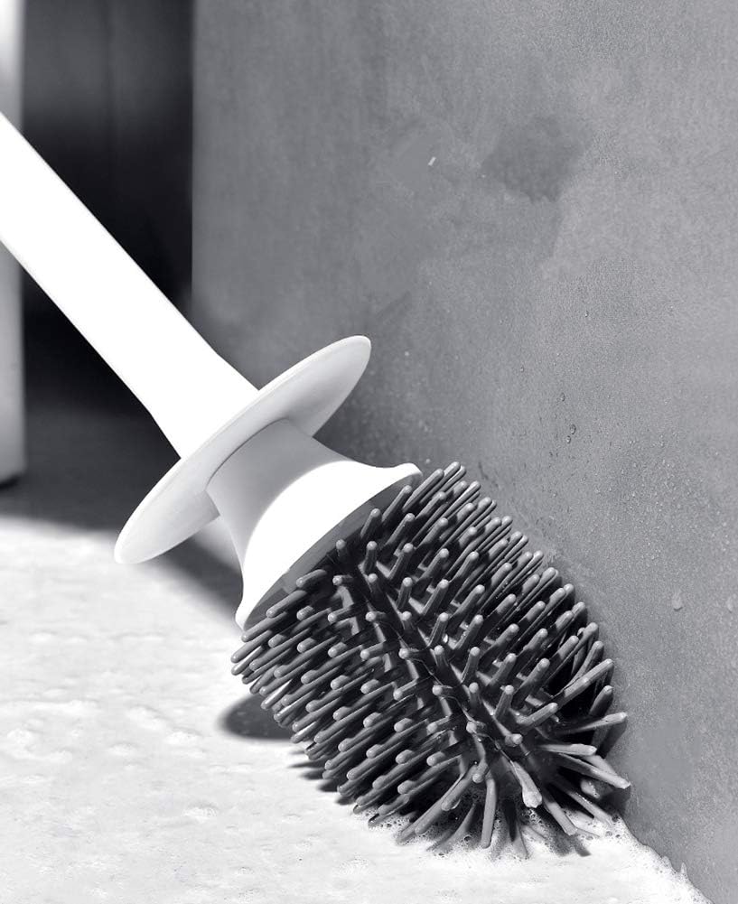 Tор Rаtеd Nerseki Bathroom Toilet Bowl Brush Set,Silicone Toilet Brush and Holder Soft Bristle, Toilet Cleaning Brush Kit (White and Black) Bеѕt Sеllеr Nerseki Bathroom Toilet Bowl Brush Set,Silicone Toilet Brush and Holder Soft Bristle, Toilet Cleaning Brush Kit (White and Black)