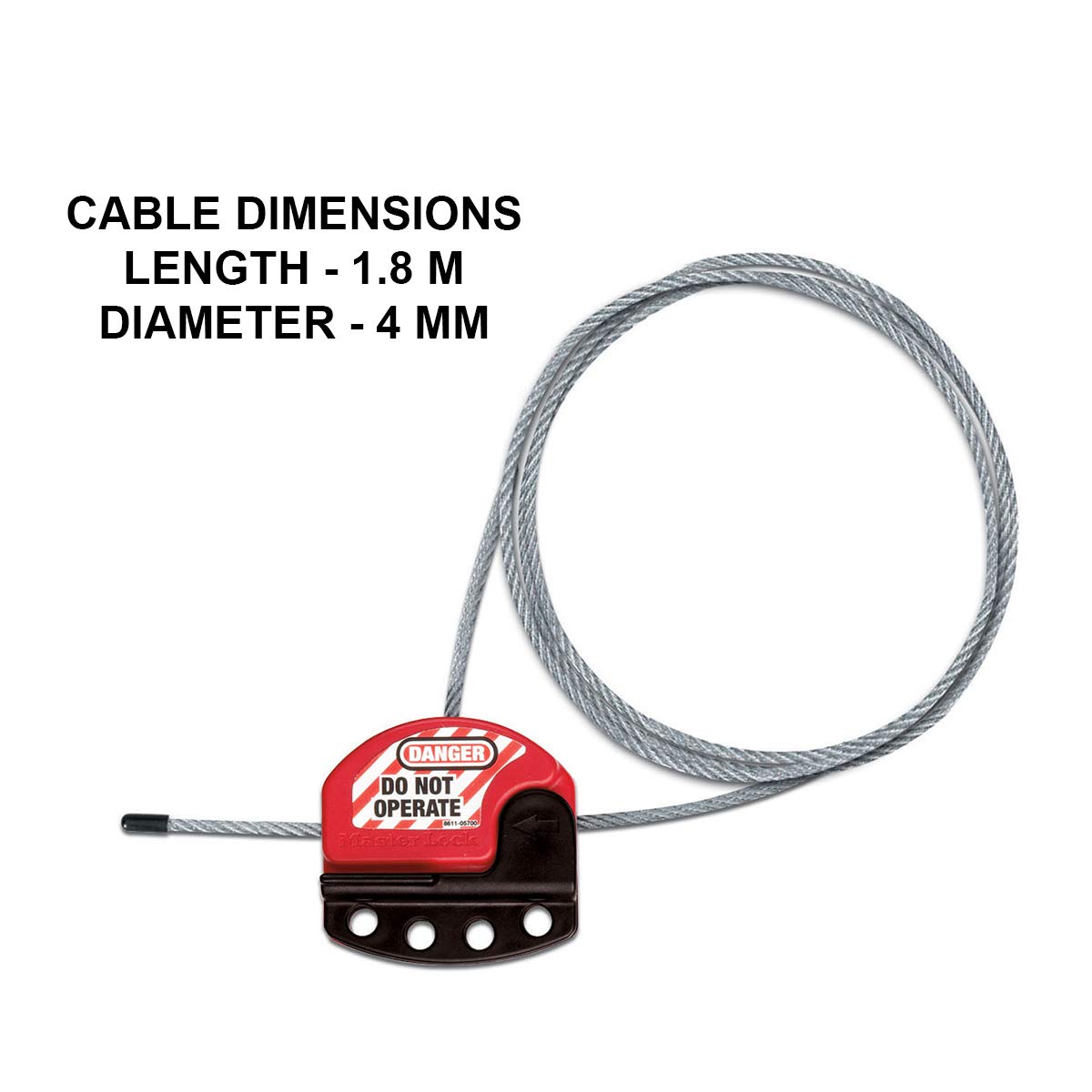 Bloqueo con cable ajustable - largo: 1,80 m