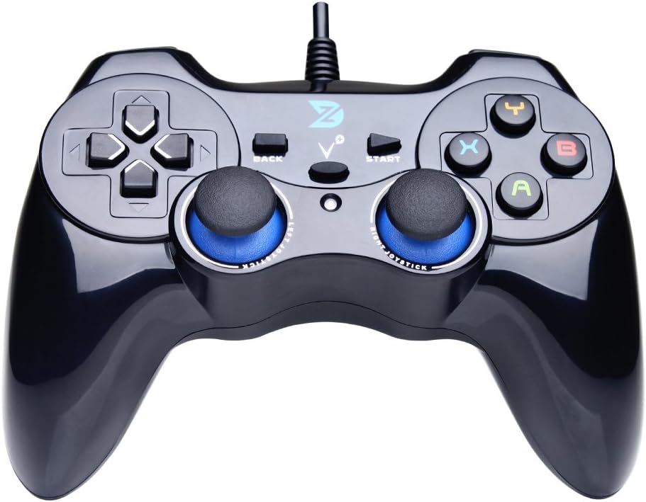 ZD-V+ USB Wired Gaming Controller Gamepad For PC/Laptop Computer(Windows XP/7/8/10) & PS3 & Android & Steam - [Black]