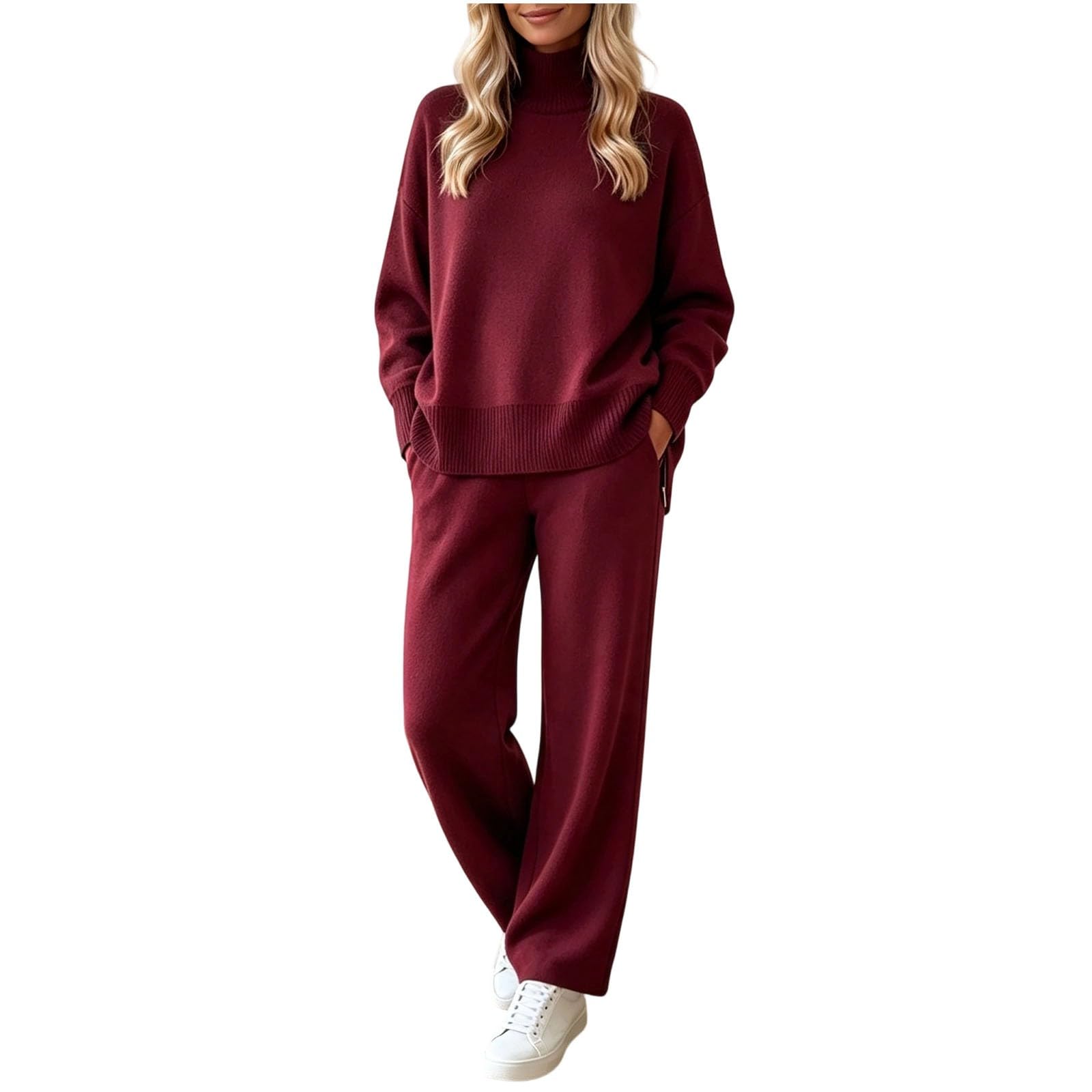 Tuta Donna Completo Sportiva 2 Pezzi Invernale Tute da Casa Cotone Completa