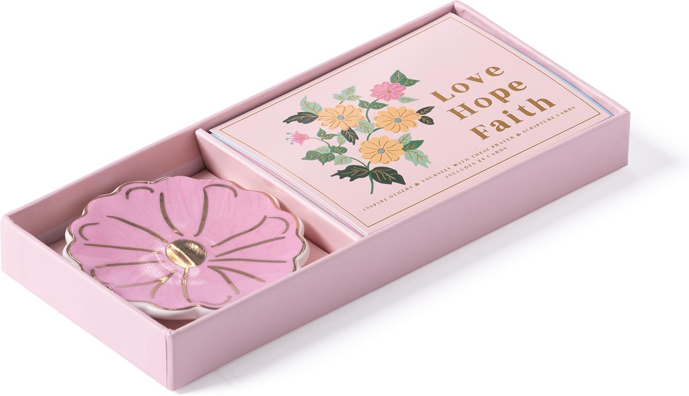 Eccolo Small Jewelry Tray Organizer and Prayer Cards Set