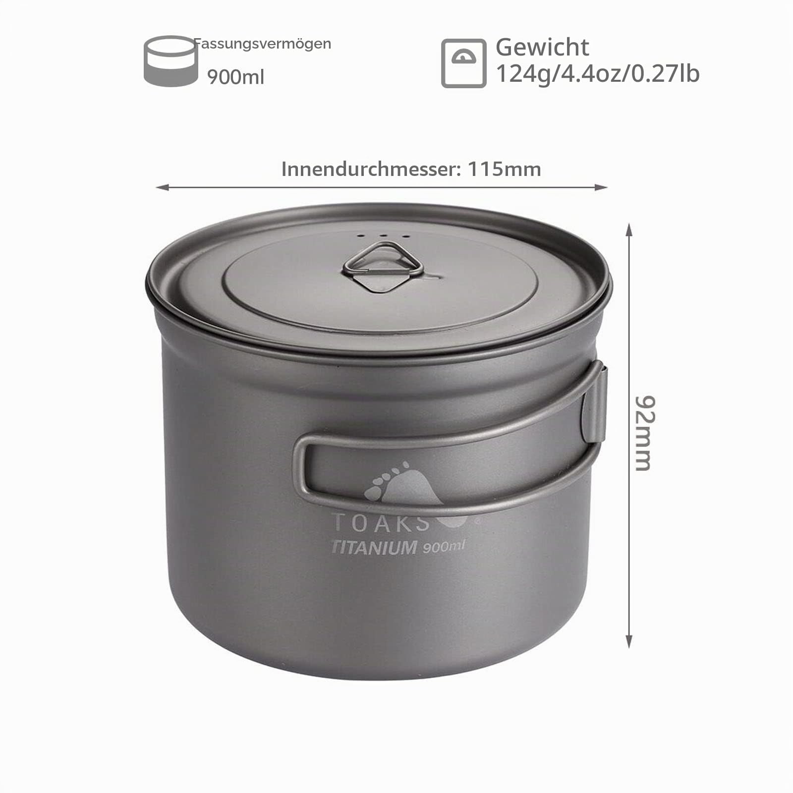 TOAKS TitanTopf 900 ml