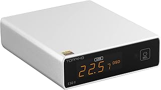 Topping E30 II DAC Preamp - 2xAK4493S Hi-Res XMOS XU208 DAC 32Bit/768kHz DSD512 DSD Direct Mode MQA Decode for USB/Coax/Opt Inputs RCA HiFi Stereo Digital Audio Decoder(Sliver)
