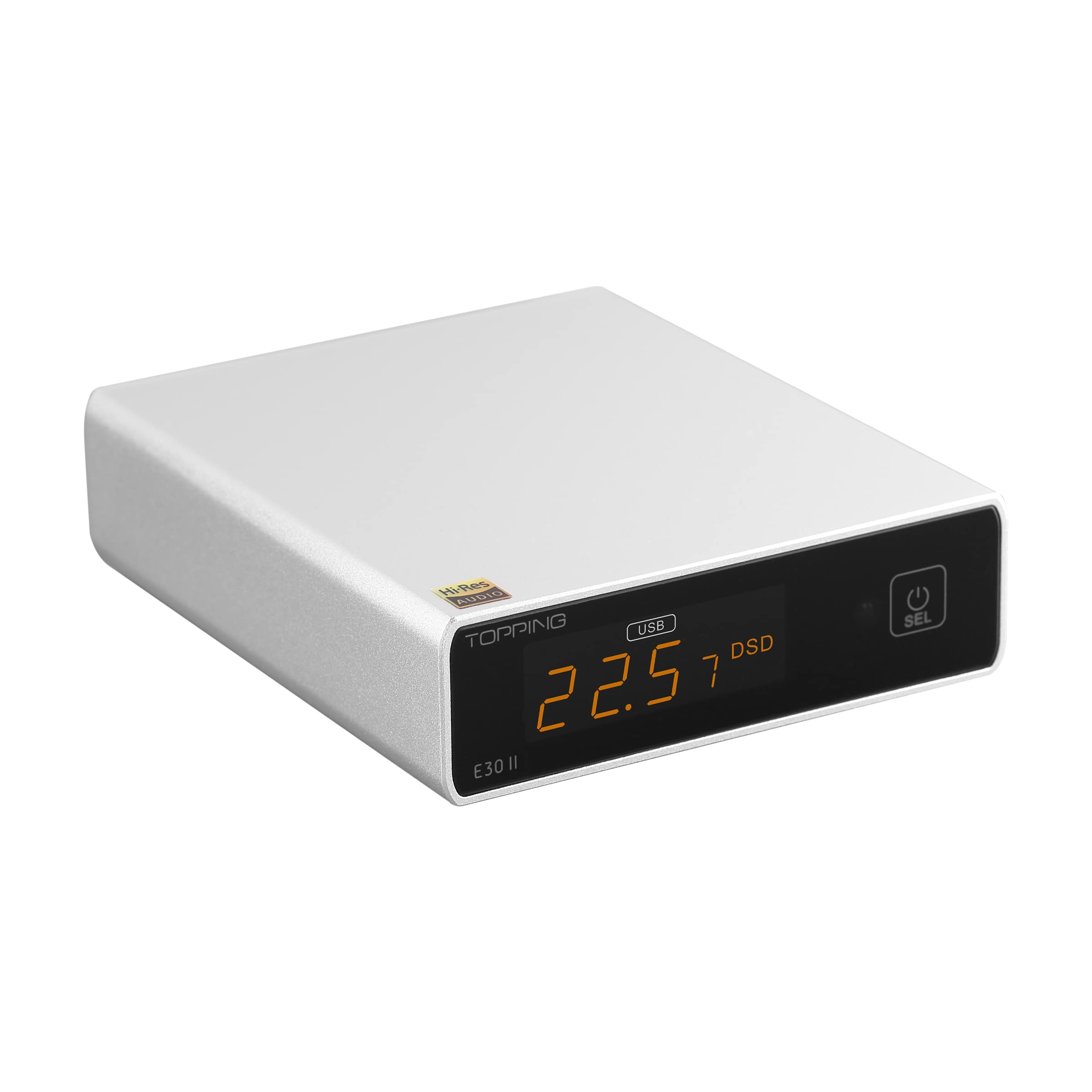 Topping E30 II DAC Preamp - DAC for USB/Coax/Opt Inputs RCA HiFi Stereo Digital Audio Decoder(Sliver)