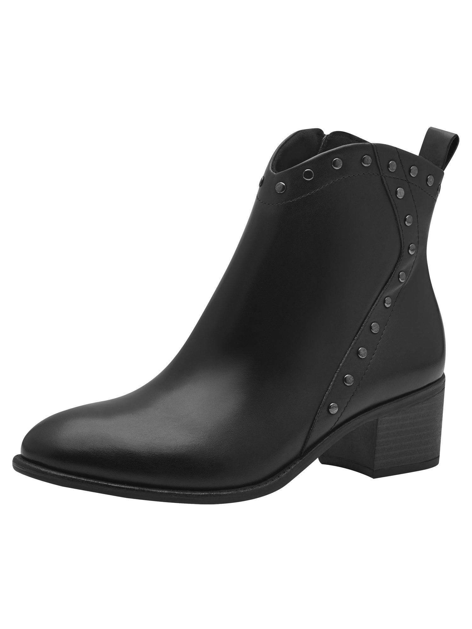 MARCO TOZZI Ladies Leather Zip Up Ankle Boots, black, 8.5 UK