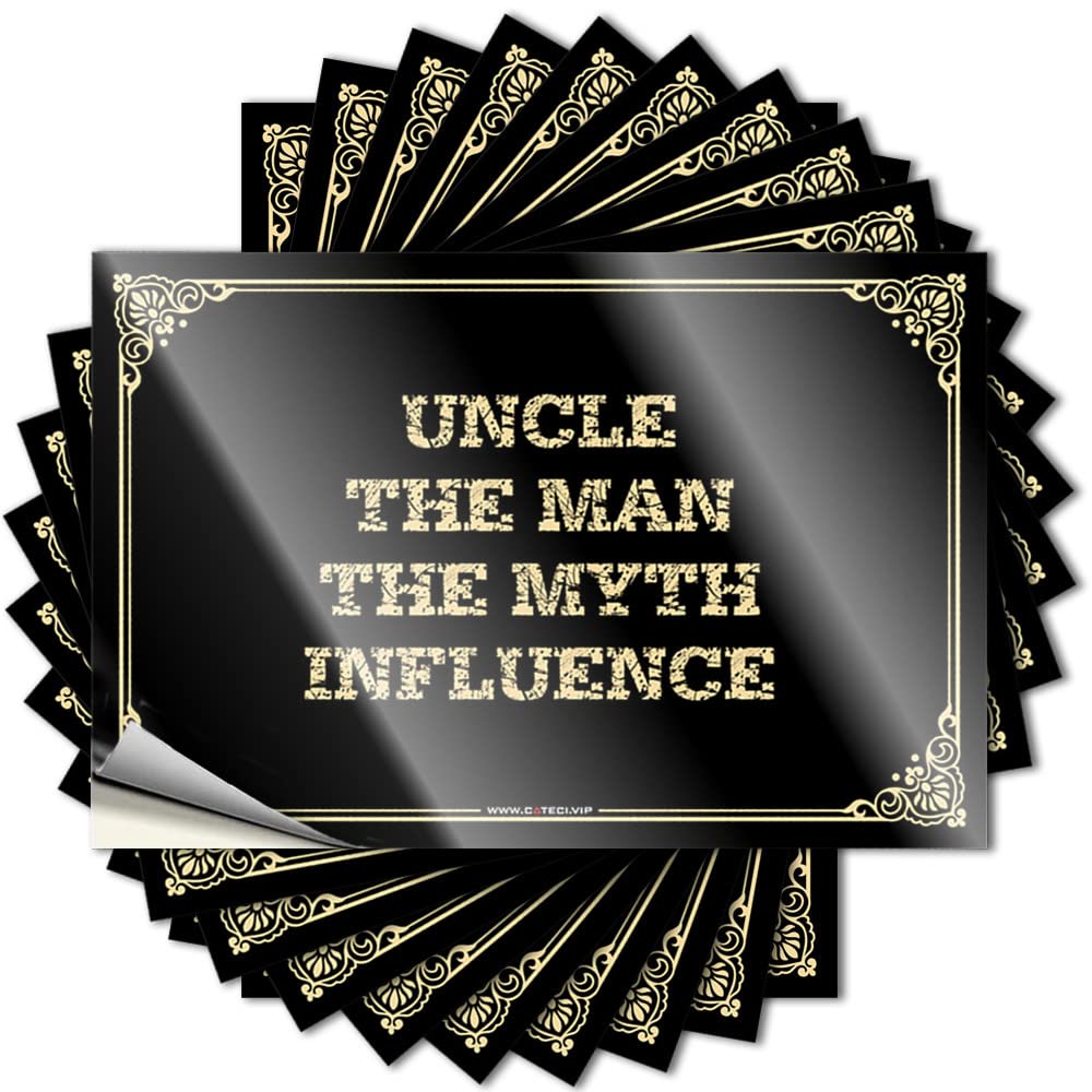 Decals Stuff for Bedroom Waterproof Vinyl Sticker | Uncle The Man, The Myth, Influence Fuzzy Accessory for Racing DIY Projects(12X18CM)