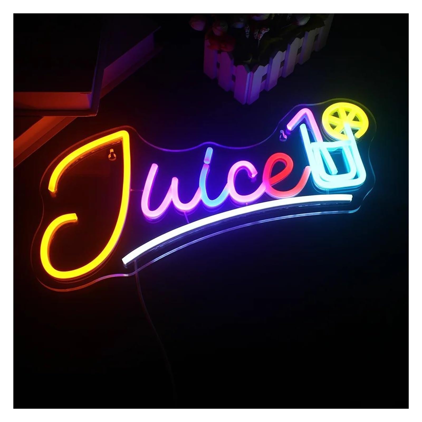 Lampe Néon Panneau lumineux LED pour décoration murale alimenté par pour USB pour magasin de jus fête cafés pubs restaurants chambre à coucher