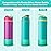 Alwenid 2PCS Silicone Water Bottle Boot for Owala 24 Oz, Anti-Slip Protective Sleeve Bottom Bumper Protector for FreeSip, Twist, and Flip Stainless Steel Water Bottles (Cyan)