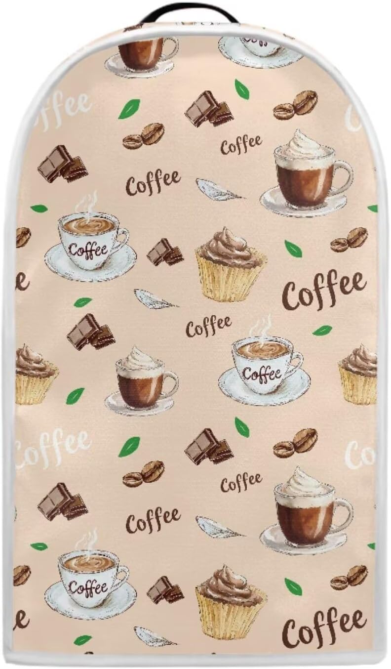 Coffee Chocolate Print Blender Cover for Kitchen Appliance Dust Cover for Food Processor Machine Washable Stand Mixer Coffee Maker Juicer Dust Covers