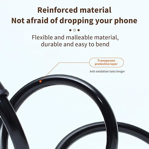 Miniatura 7 de Longitud total 38 pulgadas soporte de teléfono de cuello de cisne para cama, escritorio, clip de abrazadera ajustable 360 con soporte para teléfono