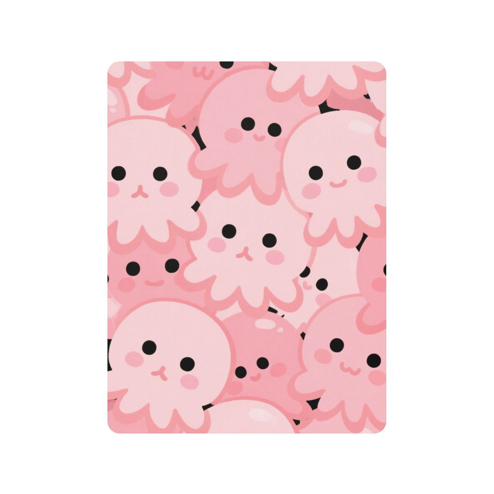 Juego de sábanas para cuna de bebé, de algodón, suaves, transpirables, de dibujos animados, con diseño de pulpópodos, color rosa, 1 unidad