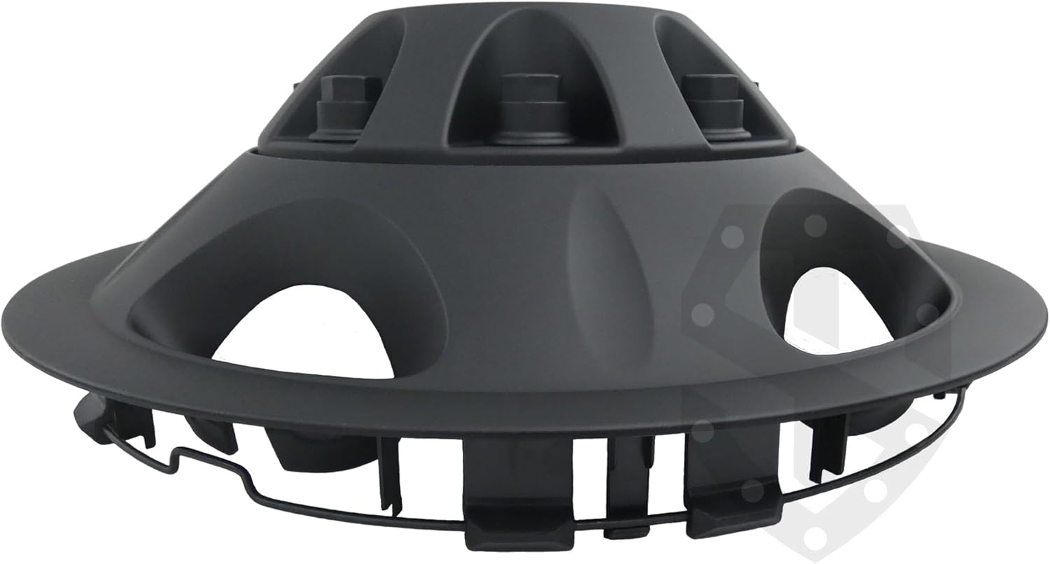 17" Matte Black ABS Wheel Simulators for 2011-Newer GMC/Chevrolet 3500HD Dually (Full Simulator Set (Silver Logo))